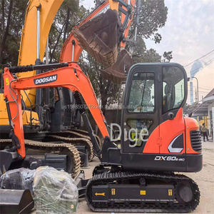 Excavadora de ruedas Doosan DX60 usada, Mini 6 toneladas, horas de trabajo bajas, buen estado, motor de núcleo multifuncional de Corea, similar a DH60 - Product Image 3