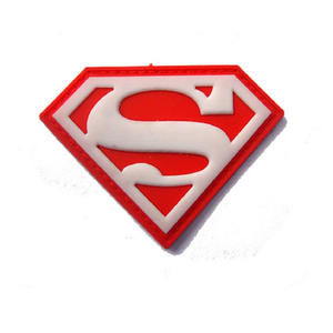 Parche Termoadhesivo de PVC con Bordado 3D de Superman, Rojo y Blanco, para Gorras y Regalos - Product Image 1