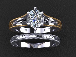 Bague de luxe pour femme en or et argent, avec moissanite ovale et ronde de 1,50 carats, pierre de couleur CVD, CZ certifiée EGL, VVS2 D VS1, bijoux fins - Product Image 2
