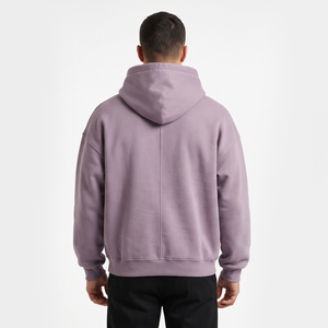 Sudadera con Capucha Extra Grande para Hombre, con Logotipo Personalizado, Bolsillos Delanteros Divididos, Corte Holgado, de Algodón para Invierno - Product Image 2
