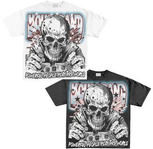 เสื้อยืดโอเวอร์ไซส์พิมพ์ลาย DTG สำหรับผู้ชาย พรีเมียม ออกแบบกราฟิกดิจิทัลตามสั่ง เนื้อผ้าฝ้ายนุ่ม สวมใส่สบาย ทรงหลวม แขนสั้น คอกลม - Product Image 6
