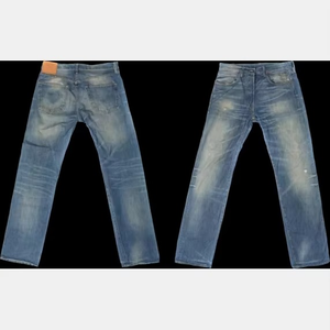 Winter Straight Leg Raw Denim Jeans <b>Pants</b> Casual Retro Fashion Designer Streetstyle Jeans Baggy Men <b>Pants</b> Wholesale Supply - Product Image 4