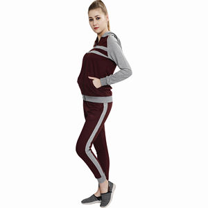 Ensemble de survêtement d'hiver personnalisable et respirant en molleton doux 100 % coton, léger, avec sweat à capuche et pantalon de jogging pour le fitness - Product Image 3