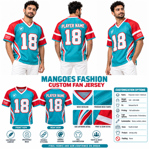 Camiseta Informal de Manga Corta para Fanáticos del Fútbol Americano, Ropa Deportiva Personalizada para Fanáticos, Ropa para el Día del Partido, 100% Poliéster de Secado Rápido - Product Image 6