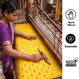 Knnotted Earth Heritage Traditional Handloom Running Cotton Fabric Eco-Friendly Sustainable Washable Soft Durable <b>Home</b> <b>Textile</b> - Product Image 5