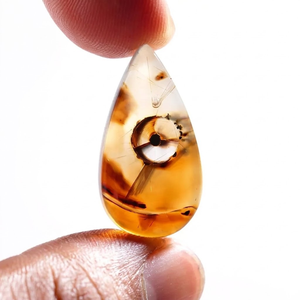 Ágata de Montana Marrón Única |   Piedra de Ágata Natural Tallada a Mano |   Piedra de Colección |   Material para Joyería Artesanal, Joyería Hecha a Mano, 25-30 mm - Product Image 3