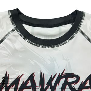Mawra MMA Rash Guard – T-shirt de compression à manches courtes pour homme, en polyester, à séchage rapide, imprimé par sublimation, pour le combat, unisexe - Product Image 4