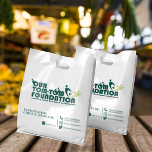 Durable Use Biodegradable Poly Bags HDPE <b>Plastic</b> <b>Packaging</b> Drawstring Custom Logo Waterproof Industrial Manufacturer Hai Ha - Product Image 1