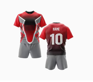 Maillots de sport en tissu polyester de qualité supérieure, service OEM ODM acceptable, nouveaux arrivages, ensembles d'uniformes de rugby et de football imprimés - Product Image 3