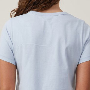 Camiseta Personalizada con Logotipo, de Alta Calidad, Cómoda, al por Mayor, para Mujer, con Hombros Caídos, Estilo Oversize, Estampada - Product Image 5