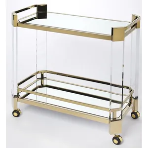 Modern Handmade Metal <b>Kitchen</b> Utility <b>Storage</b> <b>Trolley</b> with Heavy Duty Metal Frame Spacious MultiLuxury Handmade Ceramic Eco - Product Image 3