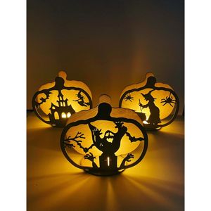 Support de bougie en fer pour Halloween et Noël, design moderne, style royal, pour décoration de table, ambiance fantomatique, candélabre - Product Image 5