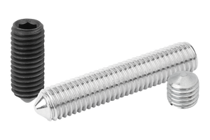 สกรูเกลียวปล่อยหัวหกเหลี่ยมปลายแหลม K0797 ตามมาตรฐาน DIN EN ISO 4027 - Product Image 1