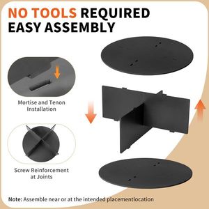 Scarpiera Girevole a 360 Gradi a 7 Livelli in Composito Legno-Plastica 60x60x184cm Nera - Product Image 5