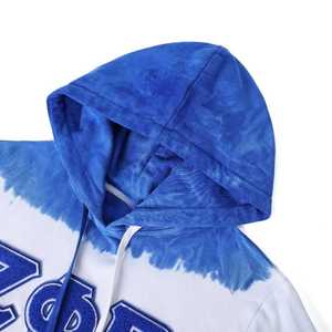 Sweat à capuche tie-dye Zeta Phi Beta avec broderie chenille, vêtements de sororité grecque, unisexe, coton premium - Product Image 3