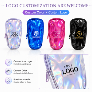 Sac <span class=keywords><strong>de</strong></span> cuisse holographique en PU imperméable avec fermeture éclair, sangles réglables et logo personnalisé – Idéal pour le carnaval, la gym, le sport et les activités <span class=keywords><strong>de</strong></span> plein air - Product Image 3