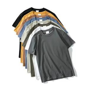 T-shirt Minimaliste 100% Coton Uni Couleur Unie Manches Courtes Homme Femme Haute Qualité Doux Respirant Vêtement d'Été Imprimable - Product Image 1
