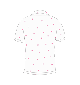 Camisa Polo Blanca Personalizada con Diseño de Lunares Rosas, Camisa Polo de Golf Estampada Informal para Hombre, Ligera y de Manga Corta - Product Image 2