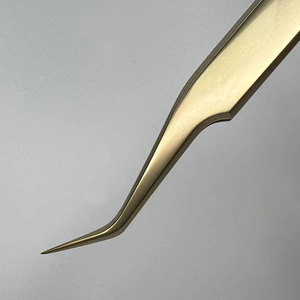 Pince à épiler pour extensions de cils de qualité supérieure, à pointe courbée et droite, outil d'application pour les professionnels de la beauté - Product Image 6