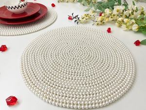 Custom Size Customized Color Glass Beads Eco-Friendly Modern Design Placemats Carton Packaging Direct Factory Sale India - Product Image 1