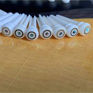 Real Ox Bone String <b>Nails</b> Pegs Acoustic Guitar Bridge Pins with <b>Brass</b> Circle and Abalone Dot Natural Crafts - Product Image 1