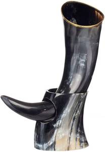 Cuerno Vikingo Valhalla de Alta Calidad y Duradero, Hecho a Mano, de 15 Pulgadas, con Soporte para Cerveza y Cerveza Alemana, Pulido a Mano Original - Product Image 5