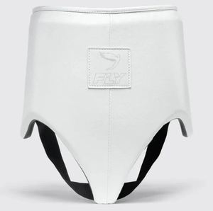 Protector Inguinal de Boxeo de Cuero Vacuno Fly, Azul y Blanco, Equipo de Protección para Entrenamiento, Hecho a Medida por Fabricantes Profesionales de Boxeo - Product Image 1