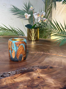 Soporte para quemador de incienso árabe de lujo Mabkhara de madera de resina epoxi hecho a mano para Oud, Bukhoor y decoración de interiores del hogar - Product Image 6