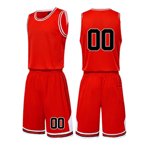 Ensemble de maillot de basket-ball blanc personnalisable, numéro 33 rouge, imprimé par transfert thermique sur le devant, uniforme sans manches unisexe, séchage rapide, pour adultes - Product Image 5