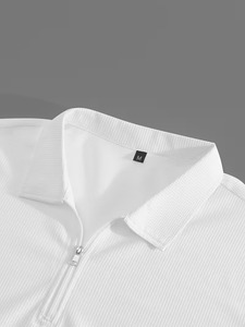 Men's Casual Polo Tracksuit Set Short Sleeve Zip Polo Shirt with Elastic Waist <b>Pants</b> Breathable Summer Sport Two Piece Outfit - Product Image 2