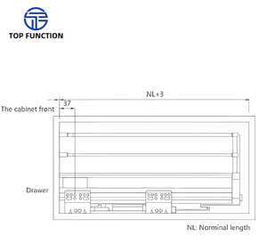 199 Square Glass Metal Box <b>Slide</b> with Full Extension Design for Smooth and Stable <b>Drawer</b> Operation - Product Image 6