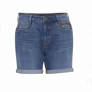 Pantalones cortos de mezclilla rasgados de cintura alta para hombre Le3no, estilo casual con botones, 100% algodón tejido, pantalones cortos de mezclilla para hombre - Product Image 2