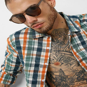 Vente chaude hommes décontracté Blouse manches longues coton lin chemise pour adolescents respirant hauts pour printemps automne été - Product Image 2