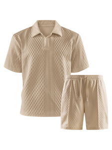 Conjunto de Camiseta y Pantalones Cortos para Hombre, Ropa Casual de Dos Piezas, Tejido Suave, Corte Holgado - Product Image 5