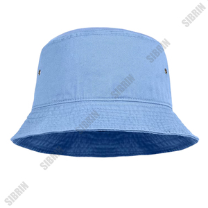 SIBRIN Custom Logo Blue Cotton Canvas Bucket Hat Unisex Fisherman <b>Caps</b> Streetwear Skateboard Outdoor <b>Summer</b> Sports Bucket <b>Caps</b> - Product Image 5