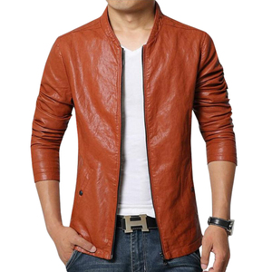 <b>Men's</b> Luxurious Rugged Genuine <b>Leather</b> <b>Jacket</b> Stylish Design Premium Quality All-Weather Protection Fabric <b>jacket</b> for <b>men</b> - Product Image 4