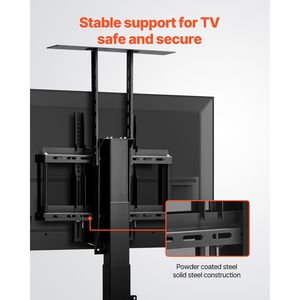 Carrello Motorizzato per TV con Carico Massimo di 60 kg, Supporto Regolabile Verticale, Telecomando Elettrico - Product Image 4