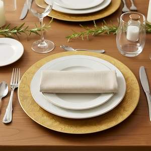 Assiette de présentation texturée haut de gamme pour fêtes et banquets - Product Image 3