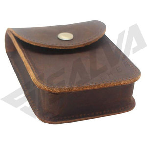 Étui à cartes en cuir véritable avec fermeture à pression, étui de voyage, cadeaux pour joueurs de poker, sac à cartes gravé - Product Image 5