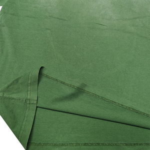 T-shirt à manches courtes pour homme, couleur verte unie, col rond, coupe classique, jersey en coton décontracté - Product Image 6