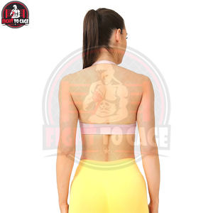 New Arrival Lightweight Durable Eco Friendly Best Selling <b>Hand</b> Made Fully Customized Logo Print Simple Halter Neck Sport <b>Bra</b> - Product Image 6