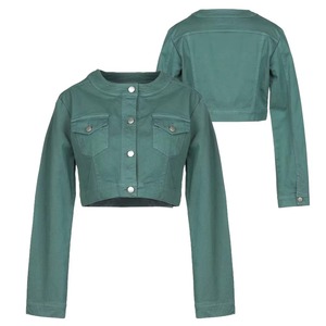 Veste en jean pour femme, style boyfriend oversize, manches longues, effet usé, tenue décontractée, fournisseur OEM - Product Image 3