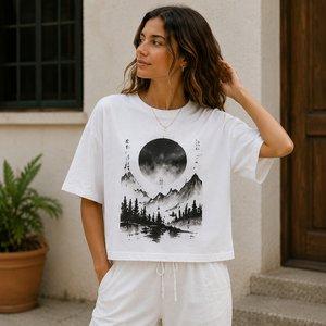 T-shirt personnalisé pour femme, coupe ample, 100% coton, jersey simple, évacuation de l'humidité, tee-shirt d'été - Product Image 1
