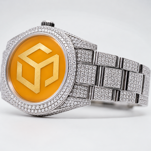 Reloj de Lujo con Incrustaciones de Diamantes Moissanite en Acero Inoxidable para Hombre y Mujer, Reloj de Pulsera Moderno - Product Image 5