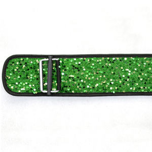 Ceinture de soutien lombaire verte à paillettes pour haltérophilie, en nylon, avec boucle réglable, unisexe, pour entraînement de force et fitness - Product Image 3