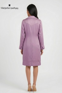 Robe tunique Kurti pour femme, manches longues, coupe ajustée, longueur genou, style occidental, pour le collège et les sorties du week-end - Product Image 4