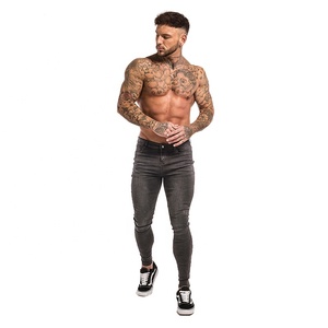 2022 New Unbranded Model Plain Grey Plus Size <b>Work</b> Jogger Denim Stock Lot Stretch <b>Mens</b> <b>Jeans</b> - Product Image 2