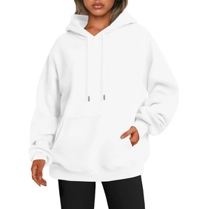 Unisex Oversized Hooded Sweatshirt Solid Color Cotton Fleece Pocket Design Regular Fit Autumn Wear - Product Image 6