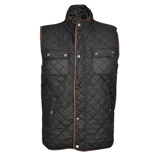 Gilet matelassé léger et chaud pour homme, en tissu brillant, personnalisable, sans manches, vente en gros - Product Image 1