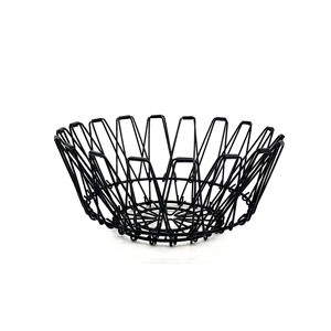 Sturdy Wholesale Fruit Basket Sleek Design Geometric Round Metal Wire Vegetables Dry Storage Bowl for Dining <b>Table</b> Centerpiece - Product Image 3